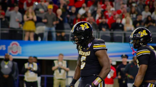 Missouri Tigers defensive end Darius Robinson during the 88th Annual Cotton Bowl Classic vs Ohio State.